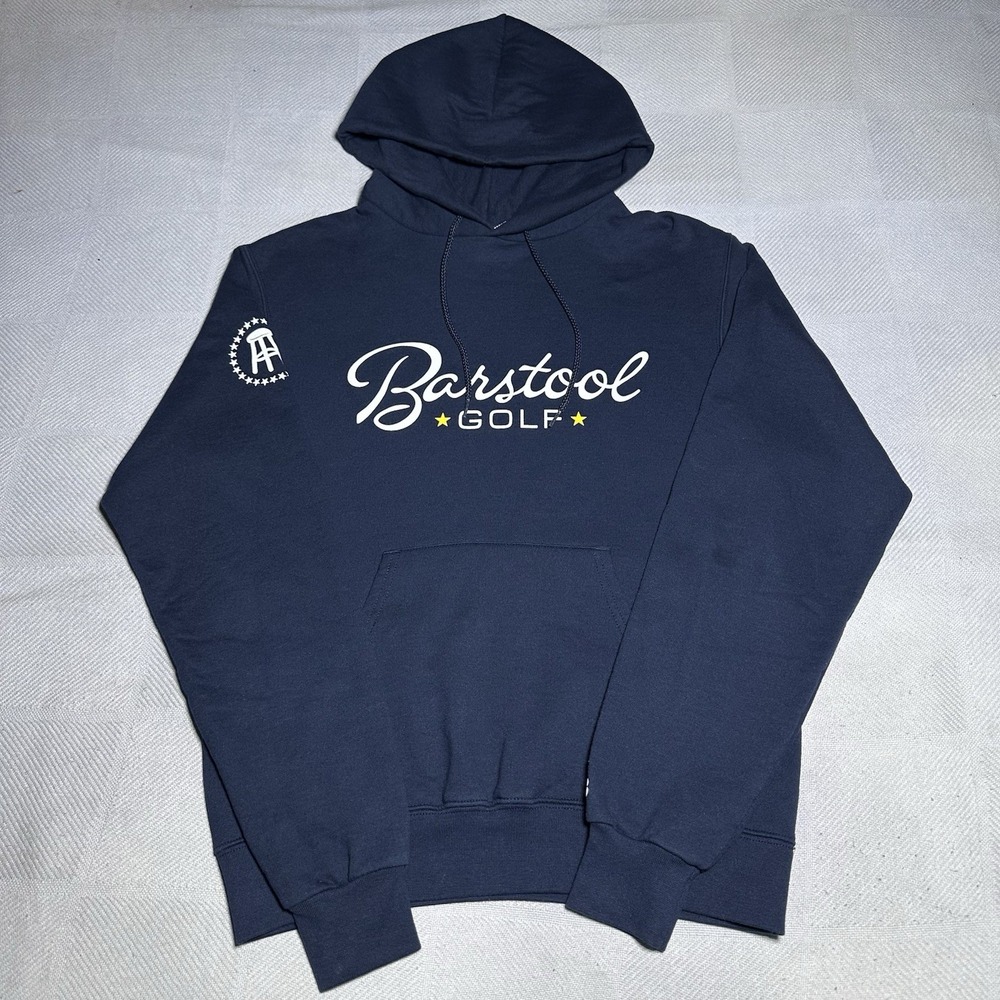 Champion ECO Barstool Golf Navy Blue Sweatshirt Hoodie Men's Size Small